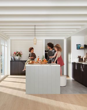 Open keuken: hoe maak ik een overgang naar mijn woonkamervloer?